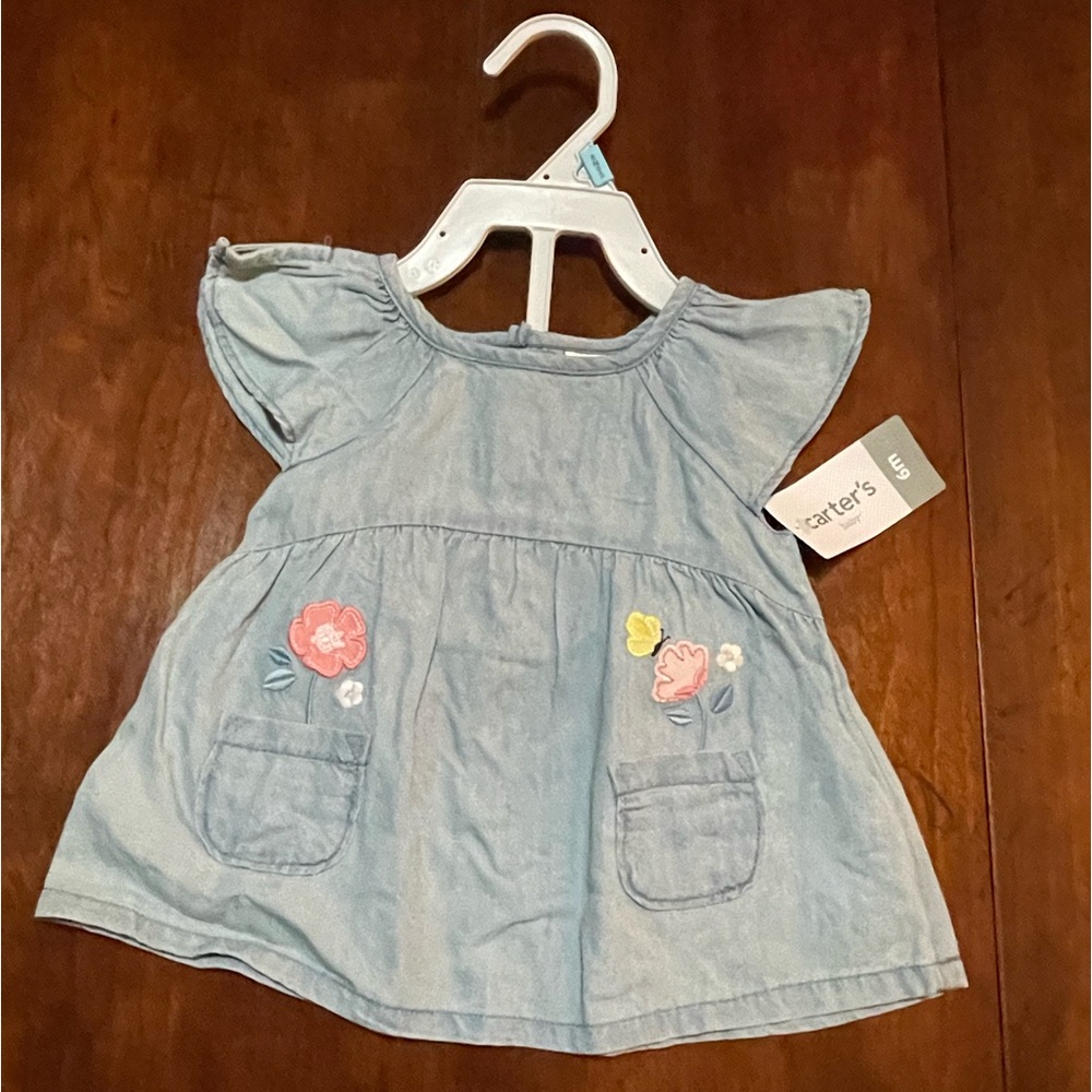 Carter’s Baby Girl 6M Lightweight Denim Top